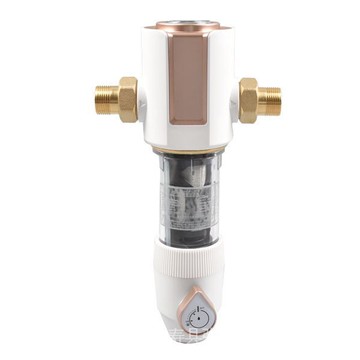 家用反衝洗全屋前置純銅帶表不鏽鋼濾網自來水中央源頭淨水過濾器（請選宅配） LK4c