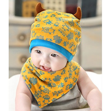 PS MALL寶寶童帽 小怪獸雙角兒童套頭帽 羊羊可愛帽 2入