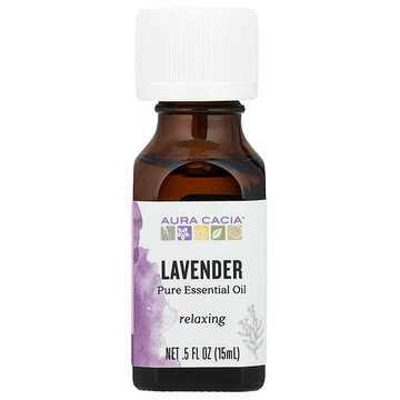 Aura Cacia, 全天然薰衣花草精油，0.5 fl oz（15 ml）