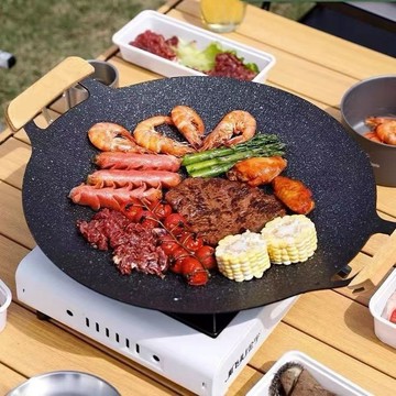 烤肉盤戶外麥飯石卡式爐燒戶外烤肉鍋韓式鐵闆燒電磁爐煎烤盤家用【華臺】【華臺】