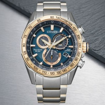 CITIZEN星辰 GENT S系列 電波對時 光動能腕錶 錶 手錶 送禮 43mm/CB5916-59L