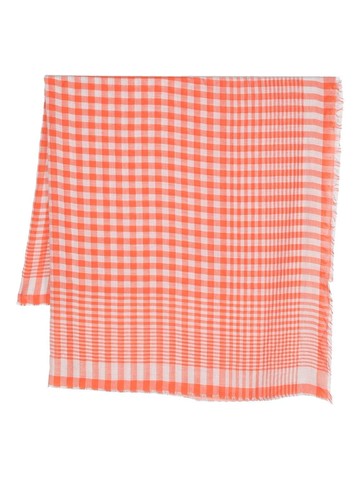 Faliero Sarti - check-pattern scarve - women - Modal/Polyester - One Size - Orange