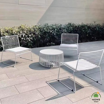 免運/附發票 戶外桌椅 北歐簡約戶外休閑桌椅鐵藝奶茶店咖啡廳陽臺露天庭院花園桌椅組合工廠現貨直銷 售後保障 店長新品推薦 5k12