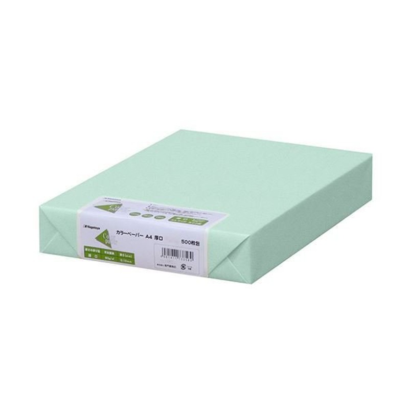 まとめ) 長門屋商店 Color Paper A4厚口 浅黄 ナ-3361 1冊(500枚) 〔×5