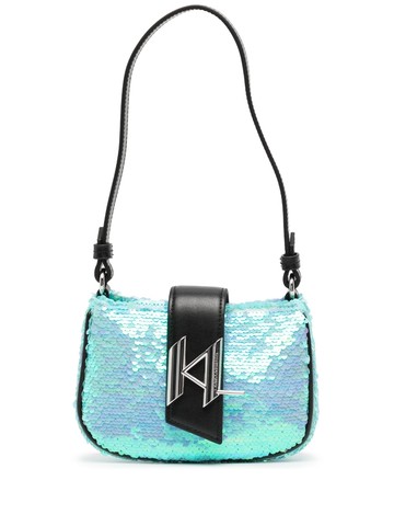 Karl Lagerfeld - K/Evening monogram shoulder bag - women - Fabric - One Size - Green