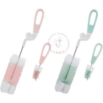 ??大順藥局??小獅王simba旋轉式奶瓶刷奶嘴刷(尼龍軟毛) -奶瓶刷+奶嘴刷