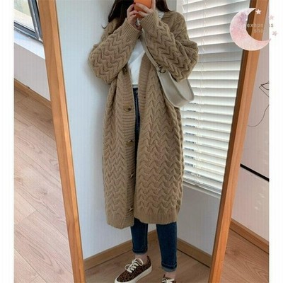 ニットカーディガン レディース ロングカーディガン 秋冬 ニット カーディガン 羽織り Vネック セーターアウター 通勤 シンプル 通販 Lineポイント最大get Lineショッピング