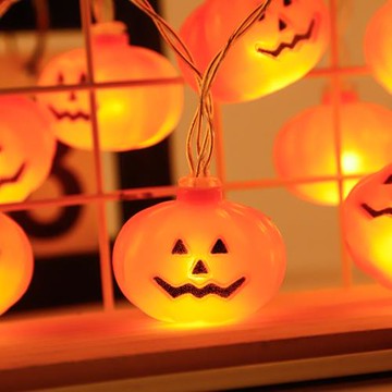 萬圣節跨境led南瓜燈裝飾燈鬼節系列彩燈串節日南瓜頭裝飾燈串