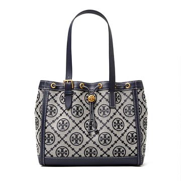 Tory burch T MONOGRAM 提花小號托特包女士手提包單肩包 81803  (預購)(藍色現貨)  ~【 購物節優惠 ★ 菲尼斯 國際精品 3折起 】