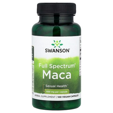 Swanson Vitamins, Full Spectrum® 多面瑪卡全素膠囊，500 毫克，100 粒