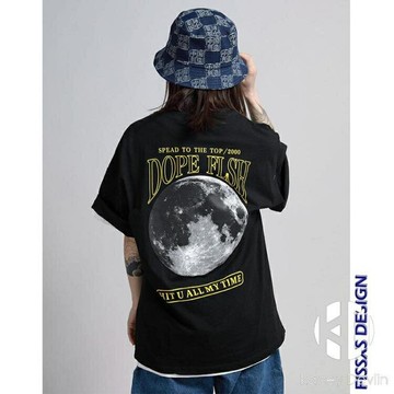 日系復古休閒寬鬆印花短袖美式T恤男女【聚物優品】