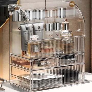 化妝品收納盒高級感護膚品臥室家居用品桌面置物架亞克力透明跨境