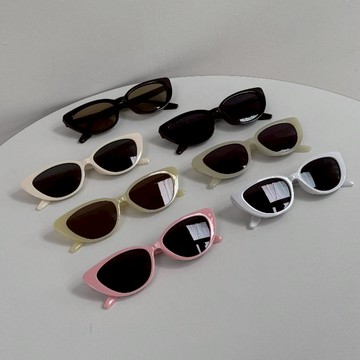 【Aa.chic】復古Y2K貓眼墨鏡(七色).墨鏡/太陽眼鏡/眼鏡/遮光/夏天/遮臉/拍照【C8k2037】