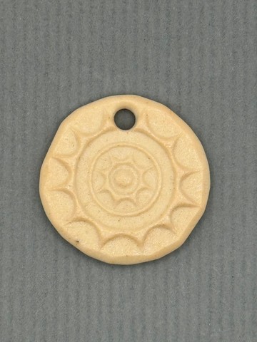 【達墨克手作】柴燒白瓷項鍊 - 船之眼no.14