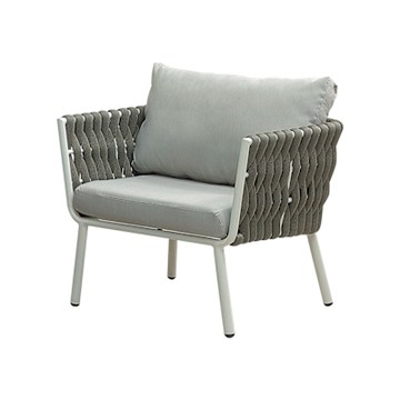 Boden-妮雅鋁合金防水戶外休閒沙發單人座/一人座沙發椅-附抱枕