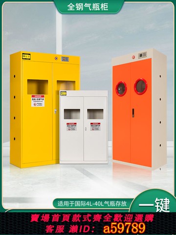 【全網低價 可打統編】全鋼氣瓶柜安全柜防爆乙炔氫氣氧氣煤氣罐實驗室儲存雙瓶鋼瓶柜子