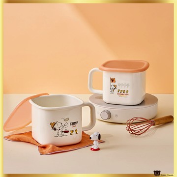 LocknLock 史努比醇厚 IH 罐 1.5L | 可愛的史努比設計 | PFOA 免費和玻璃塗層清潔