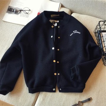 倉石一樹潮牌針織開衫棒球服男秋冬季情侶款潮流美式短款夾克外套