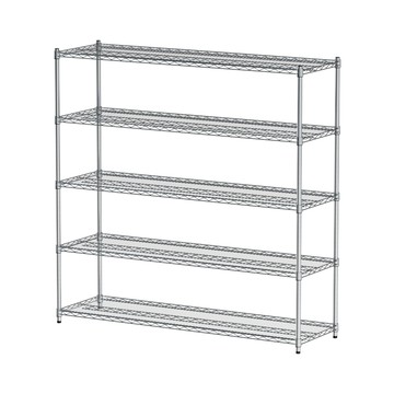 【dayneeds】荷重型 150x45x150公分 五層電鍍(鎖管)波浪架