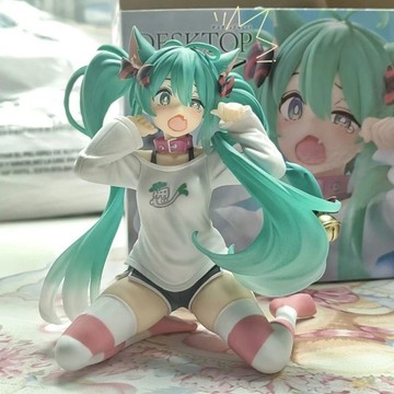 【新款促銷】初音未來 手辦 貓耳睡衣初音 擺件 汽車擺飾 公仔擺飾 動漫美少女 車載擺飾 交換禮物 車上擺飾 動漫模型