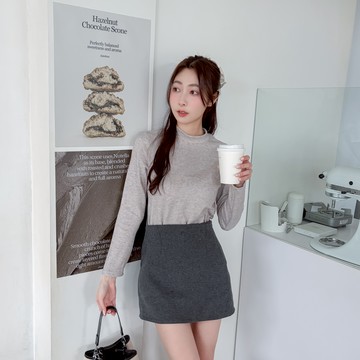 小立領混色內刷毛打底衣、打底上衣 JJ5336-501