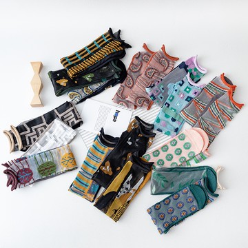 玻璃絲拼接棉襪 女襪 夏季薄款水晶襪 個性撞色ins潮透氣網紅絲襪 防勾襪