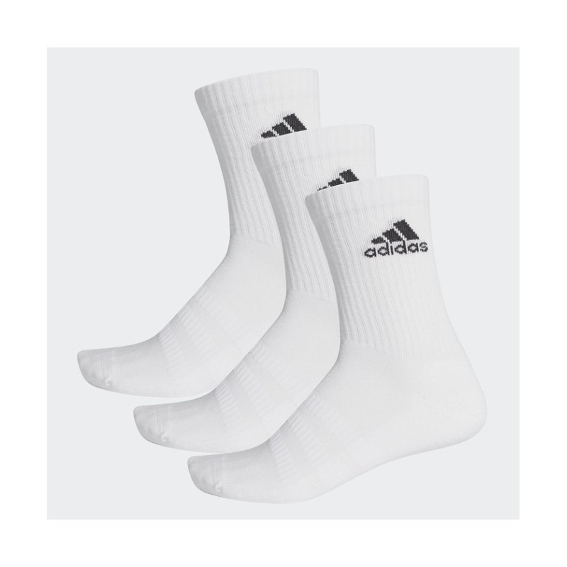 高い品質 アディダス CUSH 3 PACK UNISEX - Sports socks white black ユニセックス fucoa.cl