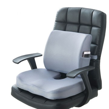 HONDONI 新款4D護腰記憶靠墊加坐墊  40 x 20 x 15cm  銀灰色