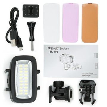 LED相機潛水補光燈40m水下照明防水攝影燈Mcen2反光系列