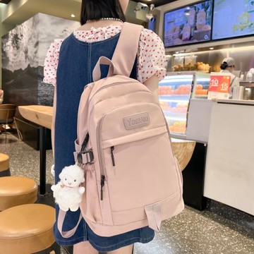 大容量減負護脊高中生女輕便書包