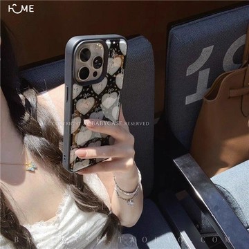 碎花愛心蝴蝶結iPhone1716151413手機殼滴膠蘋果171615141312女11