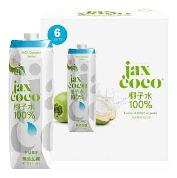 [COSCO代購5]  D109022 Jax CoCo 純天然青椰子水 1公升 X 6入