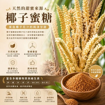 樂軒生活 椰子蜜糖/椰糖/椰子花蜜糖/天然代糖/250g/1公斤大包裝/P1