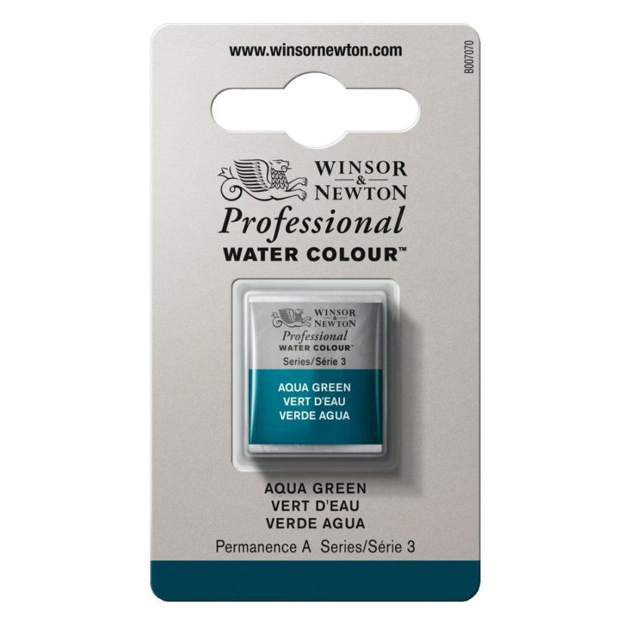 Winsor＆Newton プロフェッショナル ウォーターカラー ハーフパン 697 アクアグリーン