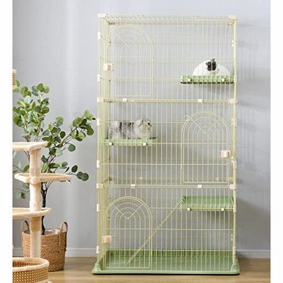 Tenlee 猫 ケージ キャットケージ Cat Cage 3段 ペットケージ キャスター付 大型 多頭飼い ネコドア キャットハウス 多段 留守番