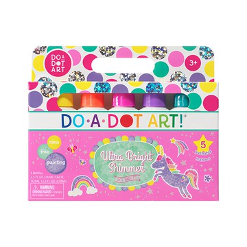 DO-A-DOT ART 點點畫筆 Set 5支入 歐美安全認證 獨特筆管設計 顏料快速乾燥  亮粉鮮果色  1盒