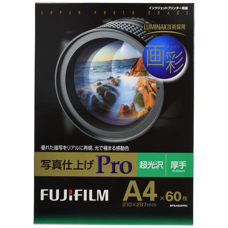 FUJIFILM 写真用紙 画彩 超光沢 厚手 A4 60枚 WPA460PRO