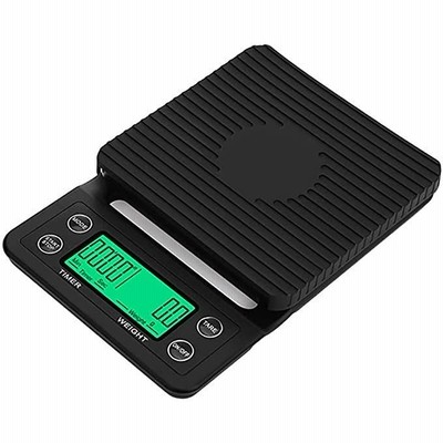 ドリップスケール コーヒースケール エスプレッソスケール タイマー付き ポータブル電子デジタル キッチンスケール 3kg / 0.1g FUN COFFEE (co-0004)