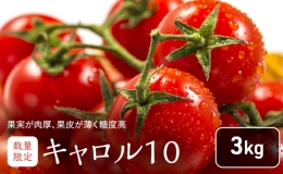 北海道 富良野市産 完熟ミニトマト（キャロル10）約3kg トマト 甘い 野菜 新鮮 数量限定 先着順