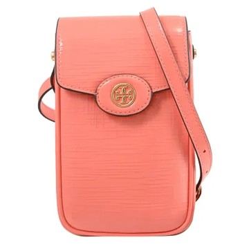 TORY BURCH 158824 Robinson 翻蓋斜背小包/手機包.珊瑚粉