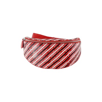 PINKO紅色斜條紋包