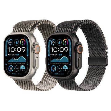Watch Ultra 2 GPS+行動網路(49mm)鈦金屬錶框+鈦金屬米蘭式錶環 L【10個工作天出貨】