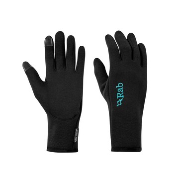 RAB Power Stretch Contact Glove Wmns 保暖刷毛觸控手套 女款 黑色 #QAH56
