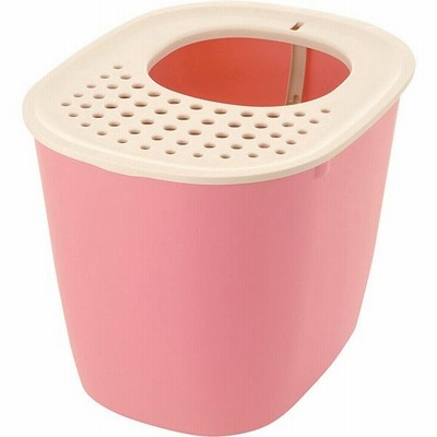 ラプレ 砂取りネコトイレ コーラルピンク