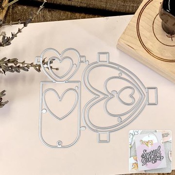 愛心刀模卡片手帳手工紙藝裝飾蝕刻切割金屬碳鋼壓花刀模跨境代發