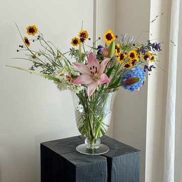 【ins風高透】玻璃花瓶 水培花瓶 透明花瓶 插花擺件 家居裝飾 法式中古風 簡約百搭 客廳餐桌裝飾