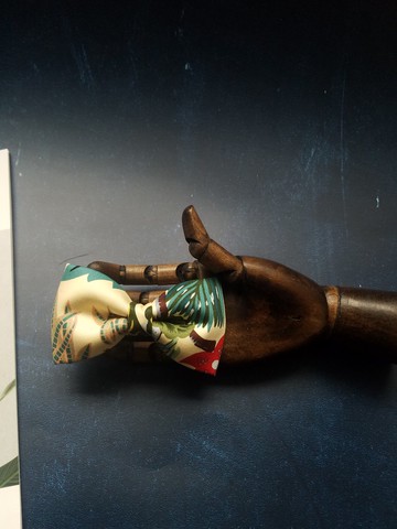 淺黃色熱帶雨林花卉領結英倫風蝴蝶結