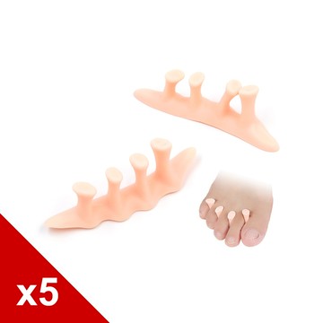 糊塗鞋匠 優質鞋材 J48 矽膠五指間隔墊 5雙