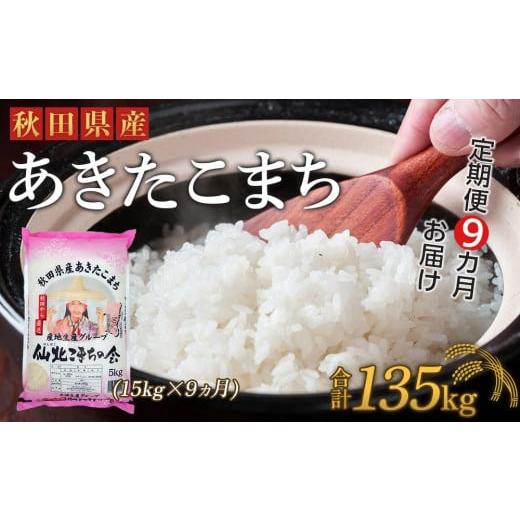 ふるさと納税 秋田県 大仙市 秋田県産あきたこまち9か月(15kg×9か月)