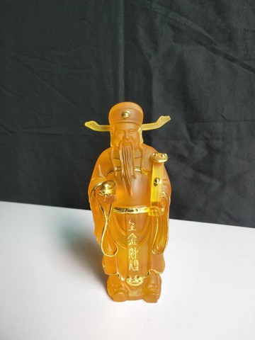 琉璃貼金文財神家居辦公桌面擺件招財廠家結緣